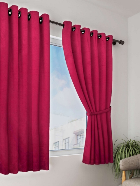 

Bianca Maroon Solid Premium Window Curtain