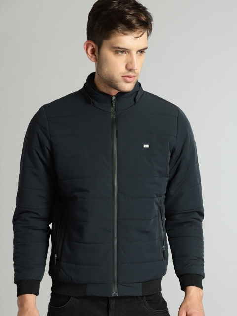 

Roadster Men Navy Blue Solid Puffer Jacket