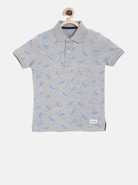 

Allen Solly Junior Boys Grey Printed Polo Collar T-shirt