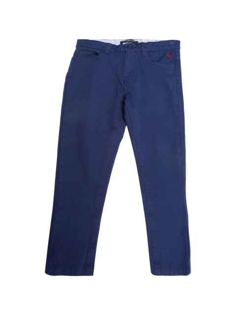 

Allen Solly Junior Boys Blue Slim Fit Solid Regular Trousers