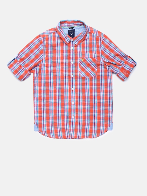 

Allen Solly Junior Boys Multicoloured Regular Fit Checked Casual Shirt, Multi