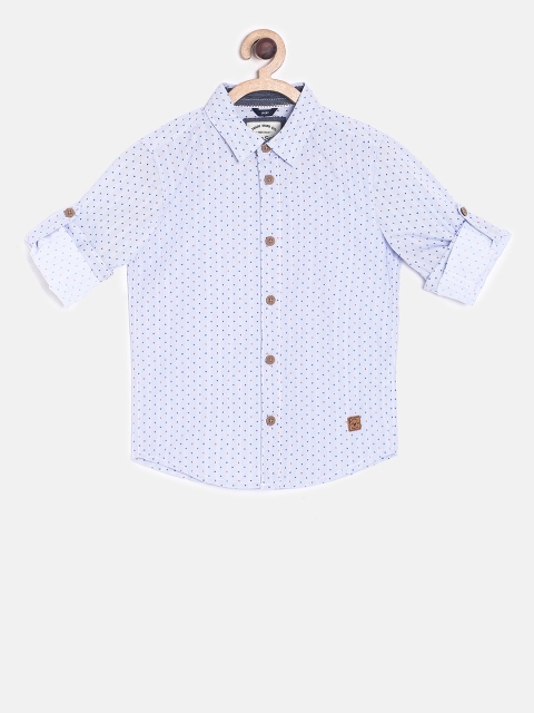 

Allen Solly Junior Boys Blue Regular Fit Printed Casual Shirt