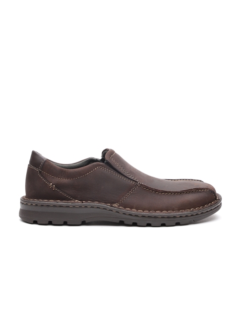 

Clarks Men Brown Leather Slip-On Sneakers
