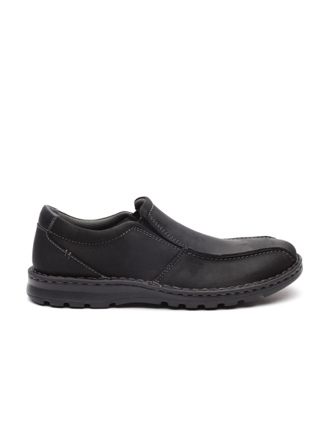 

Clarks Men Black Leather Slip-On Sneakers
