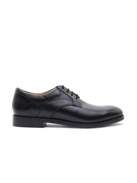 

Clarks Men Black Leather Formal Derby Shoes