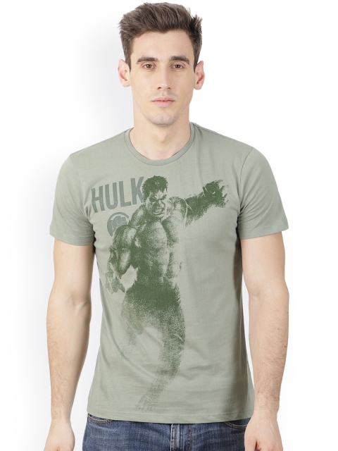 

Free Authority Men Green Avengers Printed T-shirt