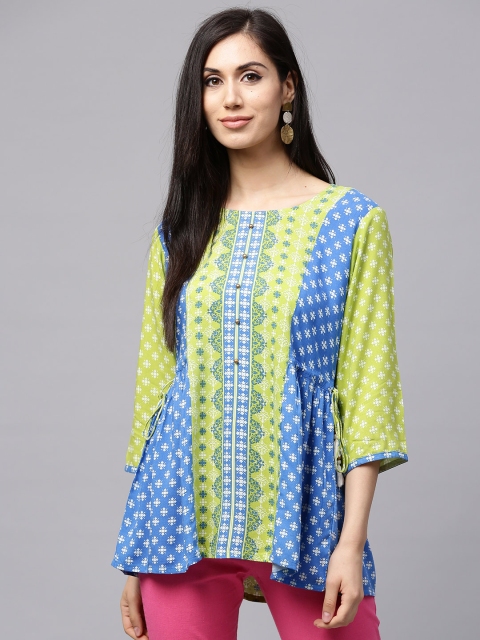 

Shree Green & Blue Printed Tunic