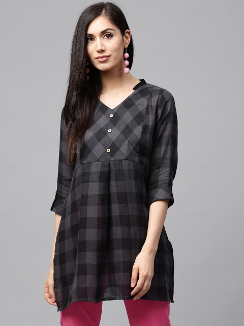 

Shree Grey & Black Checked Tunic