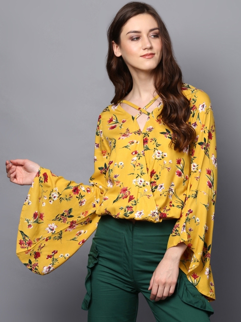 

STREET 9 Women Mustard Printed Top