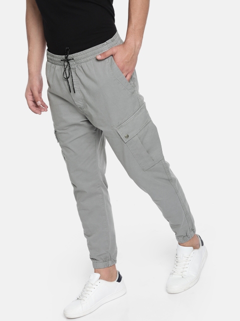 

AMERICAN EAGLE OUTFITTERS Men Grey Regular Fit Solid Joggers