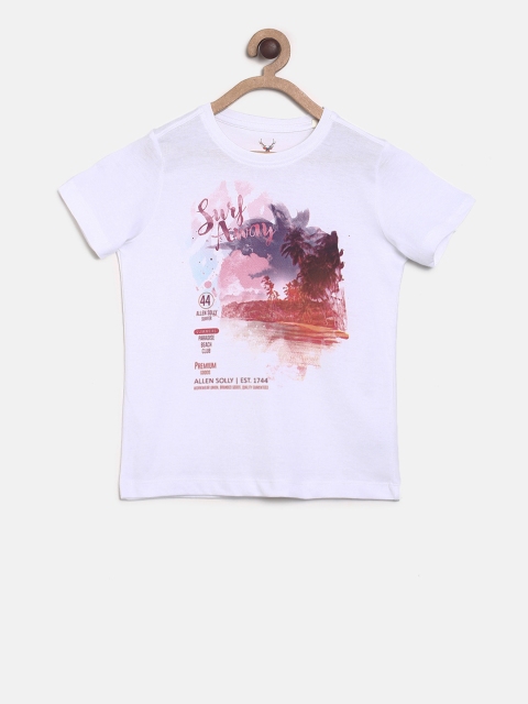 

Allen Solly Junior Boys White Printed Round Neck T-shirt