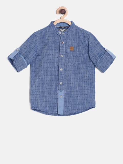 

Allen Solly Junior Boys Blue Regular Fit Casual Shirt