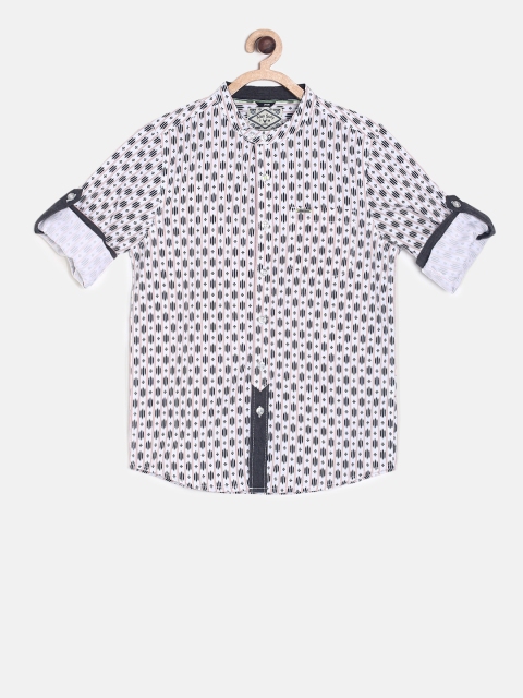 

Allen Solly Junior Boys White Regular Fit Printed Casual Shirt
