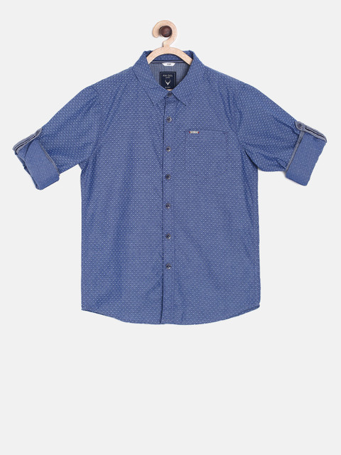 

Allen Solly Junior Boys Blue Regular Fit Printed Casual Shirt