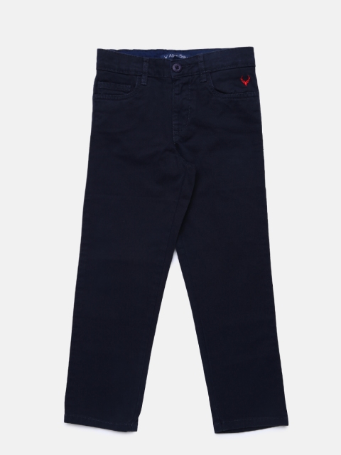 

Allen Solly Junior Boys Blue Slim Fit Solid Regular Trousers