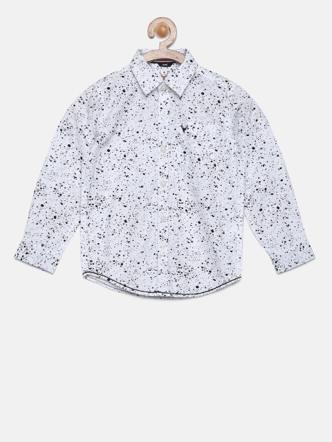

Allen Solly Junior Boys White Regular Fit Printed Casual Shirt