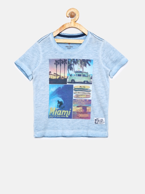 

Allen Solly Junior Boys Blue Printed Round Neck T-shirt