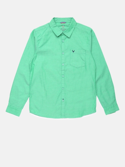 

Allen Solly Junior Boys Green Regular Fit Solid Casual Shirt