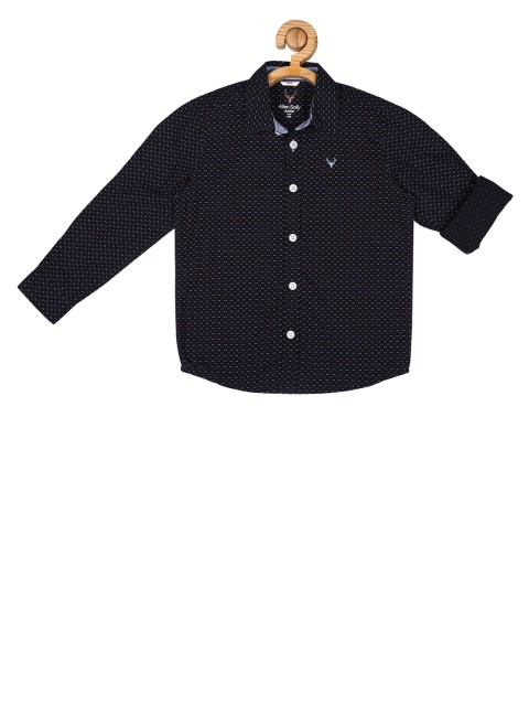 

Allen Solly Junior Boys Navy Blue & Red Regular Fit Printed Casual Shirt