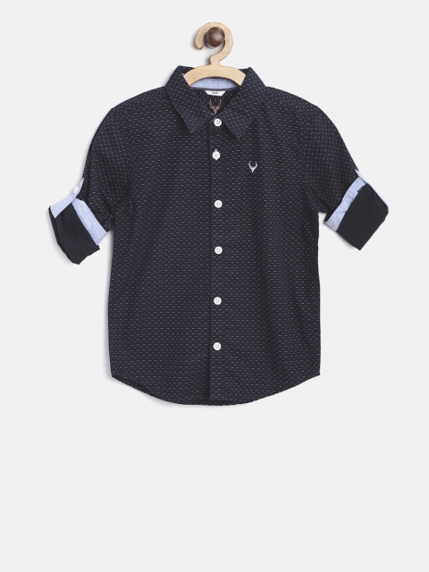 

Allen Solly Junior Boys Navy Blue Regular Fit Printed Casual Shirt