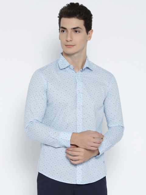

CAMLA Men Blue Regular Fit Printed Casual Shirt