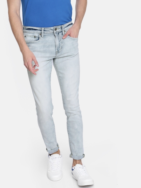 

AMERICAN EAGLE OUTFITTERS Men Blue Super Skinny Fit Mid-Rise Clean Look Stretchable Jeans