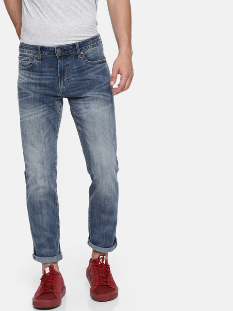 

AMERICAN EAGLE OUTFITTERS Men Blue Slim Fit Mid-Rise Clean Look Stretchable Jeans