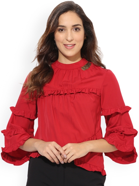 

Heather Hues Women Red Solid Top