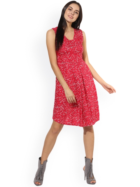 

Heather Hues Women Pink Printed A-Line Dress