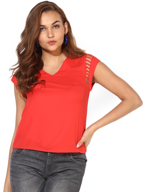 

Heather Hues Women Red Solid Top