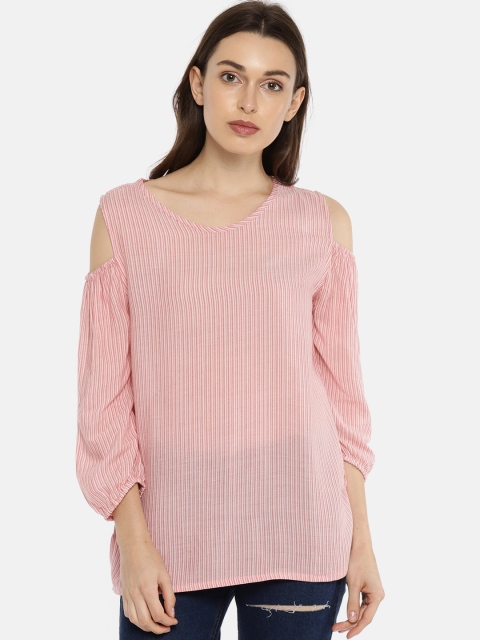 

Fame Forever by Lifestyle Women Red Striped Top