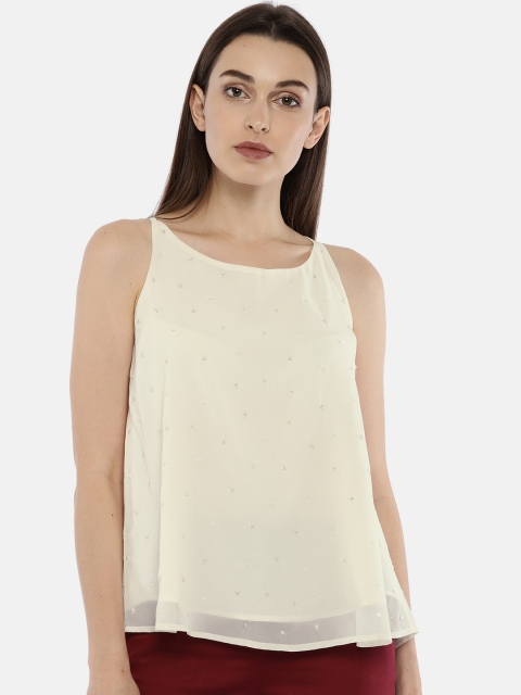 

CODE by Lifestyle Women Cream-Coloured Solid Top