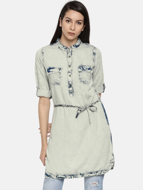 

Fame Forever by Lifestyle Women Grey Solid Longline Shirt Style Top