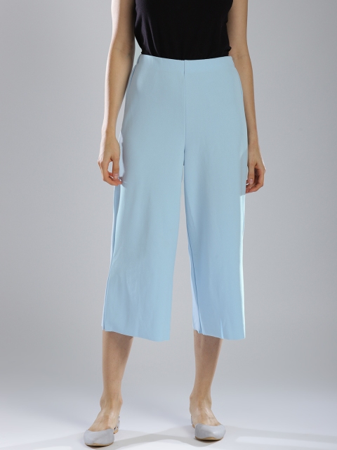 

Bossini Women Blue Regular Fit Solid Culottes