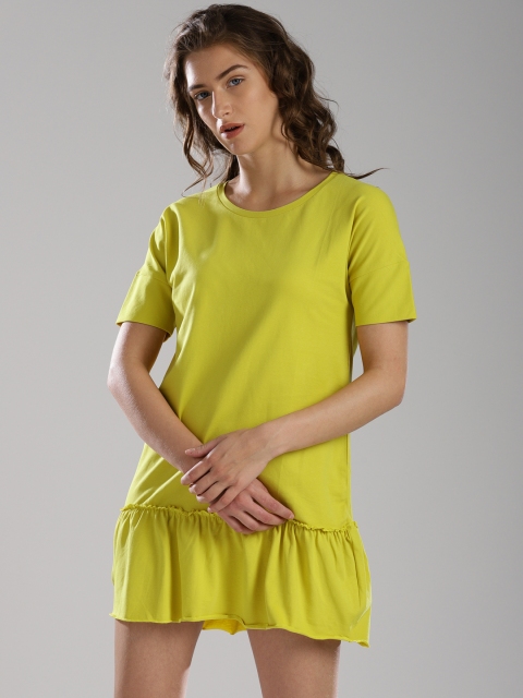 

Bossini Women Yellow Solid T-shirt Dress