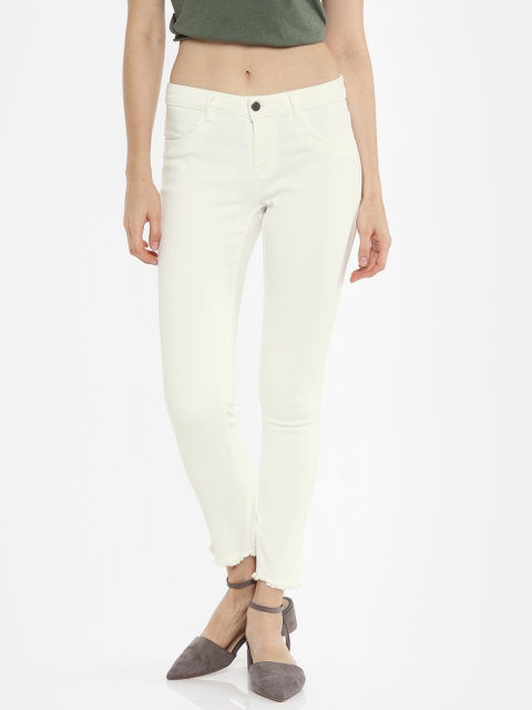 

Fame Forever by Lifestyle Women White Slim Fit Mid-Rise Clean Look Stretchable Jeans