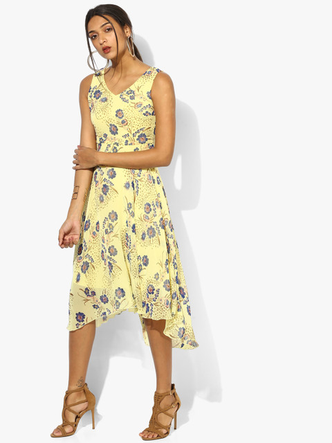 

CODE by Lifestyle Women Yellow Floral Print A-Line Dress