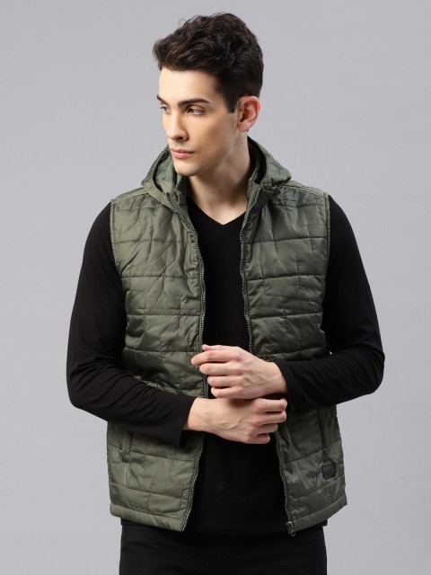 

HRX by Hrithik Roshan Men Olive Green Solid Puffer Jacket