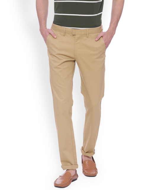 

Basics Men Khaki Tapered Fit Solid Stretchable Chinos