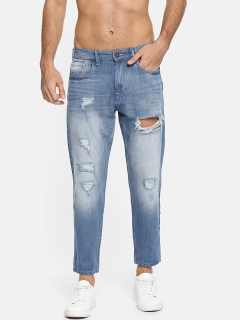 

HERE&NOW Men Blue Slim Fit Mid-Rise Mildly Distressed Stretchable Jeans