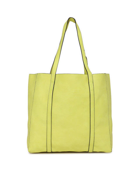 

Accessorize Yellow Solid Tote Bag
