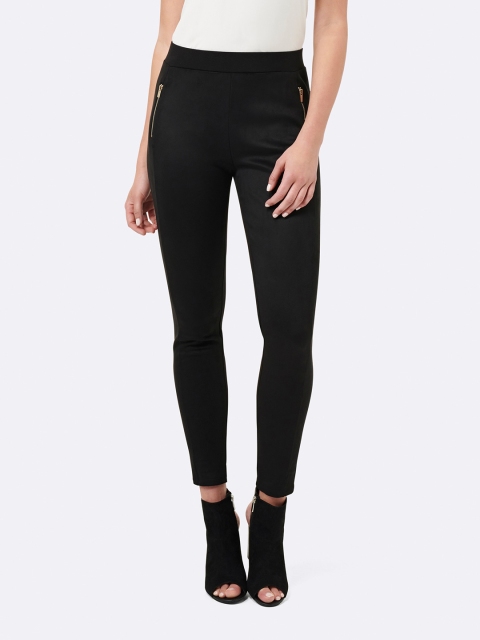

Forever New Women Black Slim Fit Solid Regular Trousers