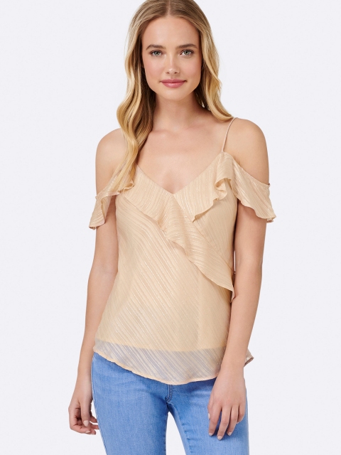 

Forever New Women Nude-Coloured Self Design Top