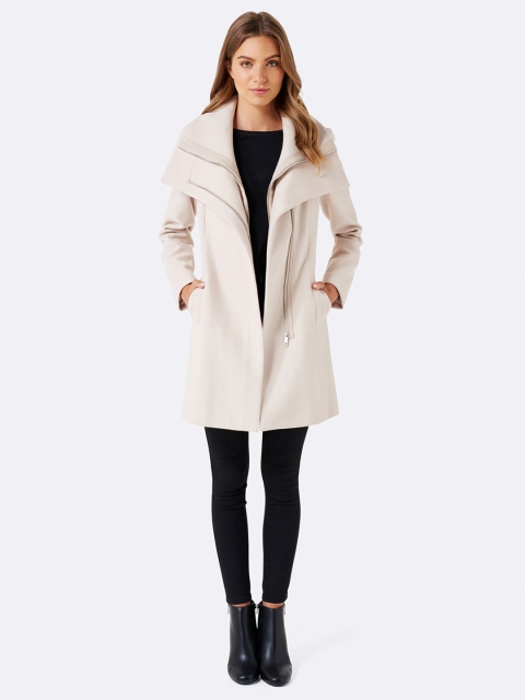 

Forever New Women Pink Solid Open Front Jacket