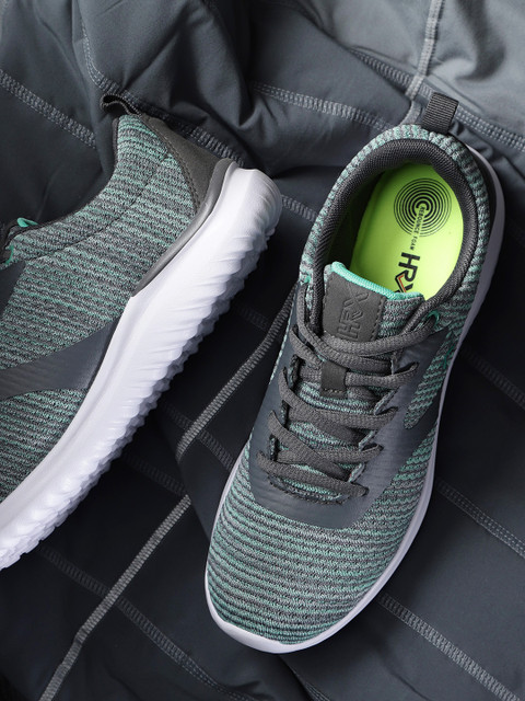 

HRX by Hrithik Roshan Women Grey & Blue Textured Running Shoes