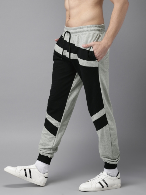 

HERE&NOW Grey & Black Colourblocked Joggers