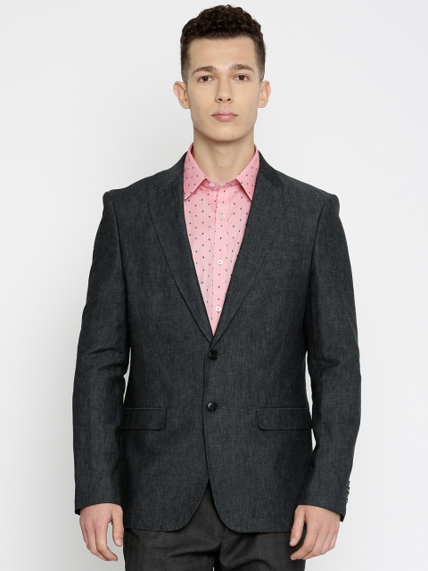 

Blackberrys Charcoal Grey Slim Fit Single-Breasted Blazer
