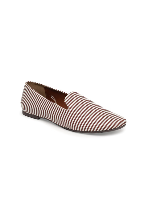 

Lavie Women Brown Striped Synthetic Flat Shoes