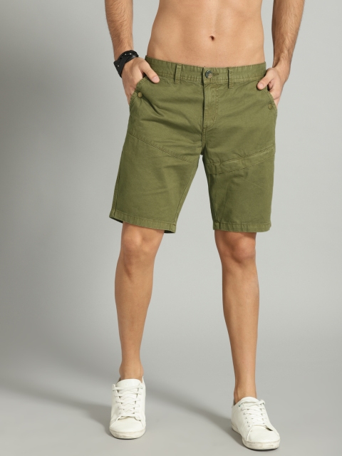 

Roadster Men Olive Green Solid Regular Fit Chino Shorts