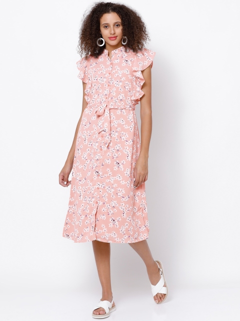 

Tokyo Talkies Women Pink Printed Shirt Dress